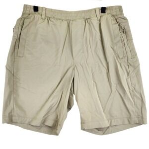 Birddogs Shorts Mens XL Brown Boomstick Khaki Stretch Lined Athletic Golf Casual
